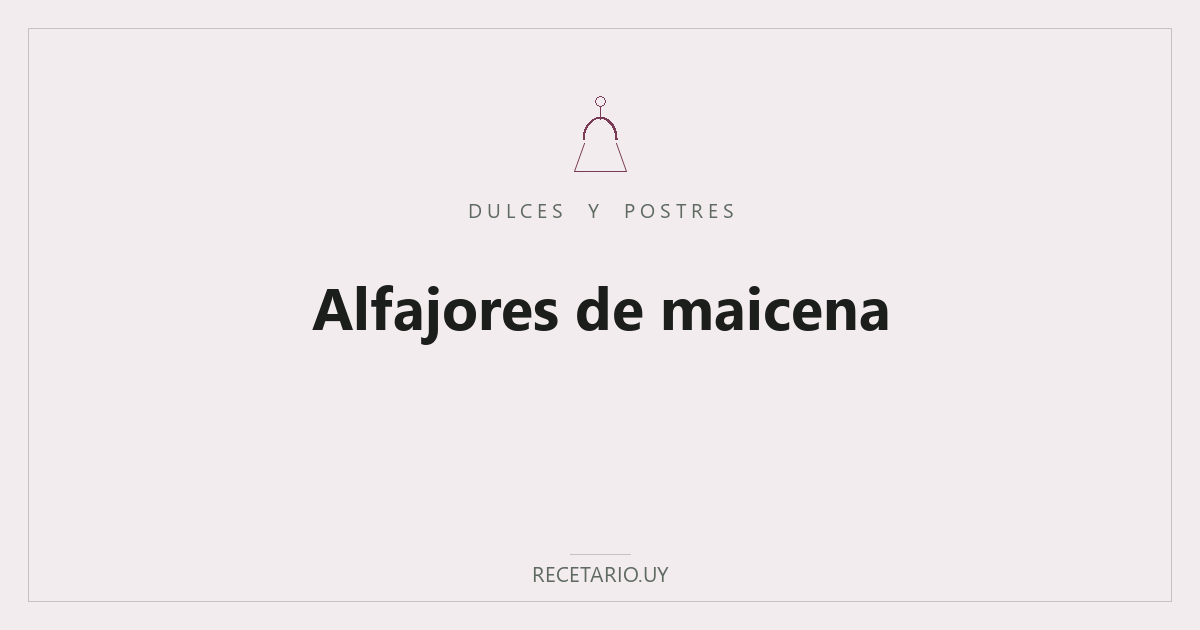 Alfajores de maicena