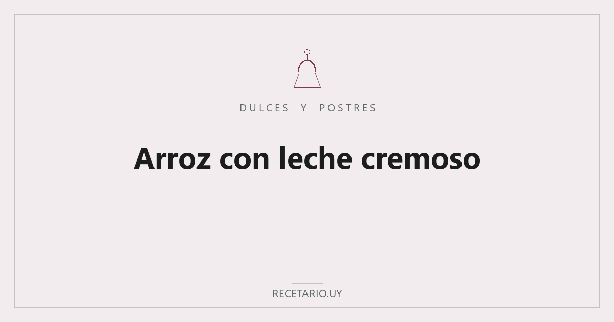Arroz con leche cremoso