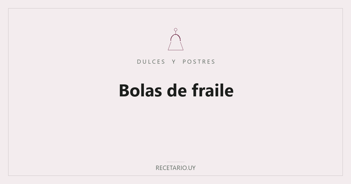 Bolas de fraile