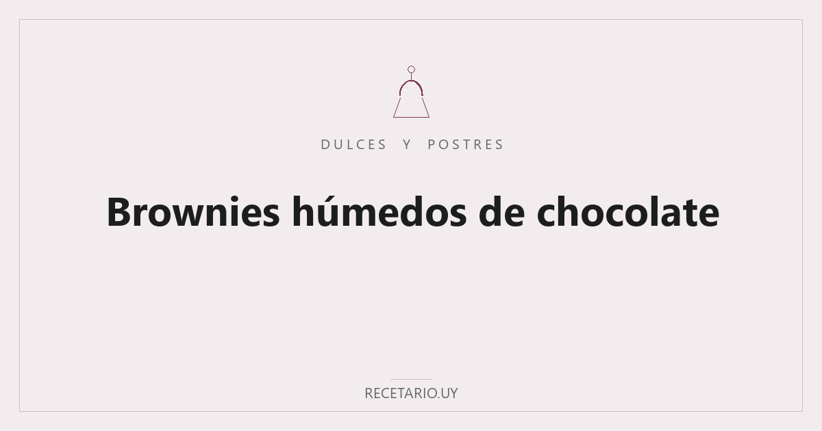 Brownies húmedos de chocolate