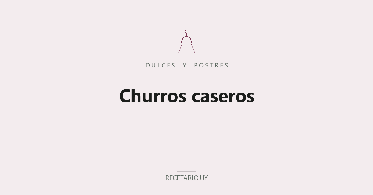 Churros caseros