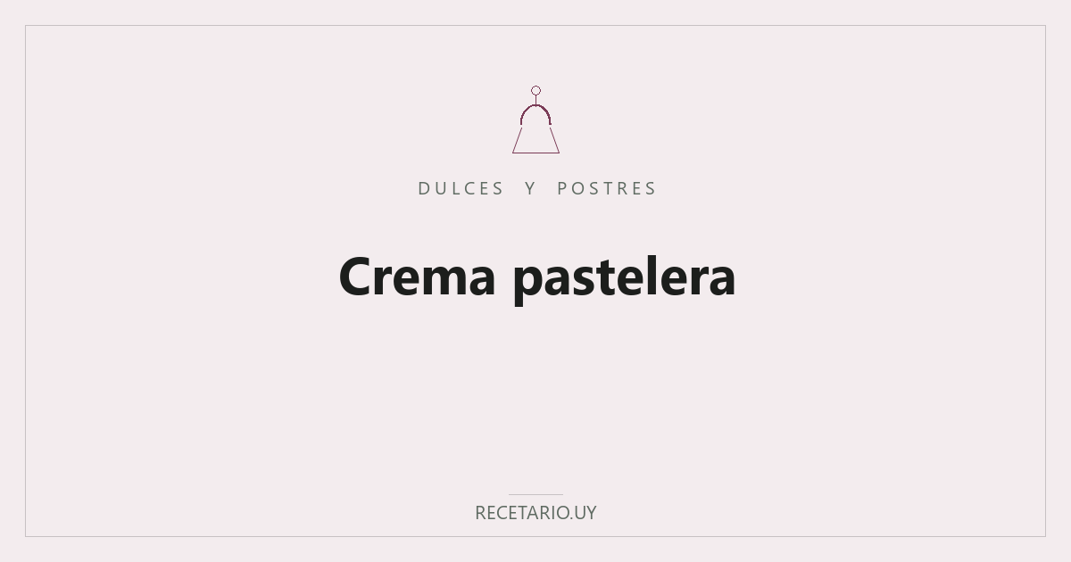 Crema pastelera