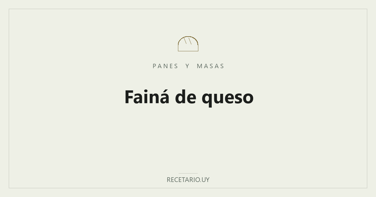 Fainá de queso