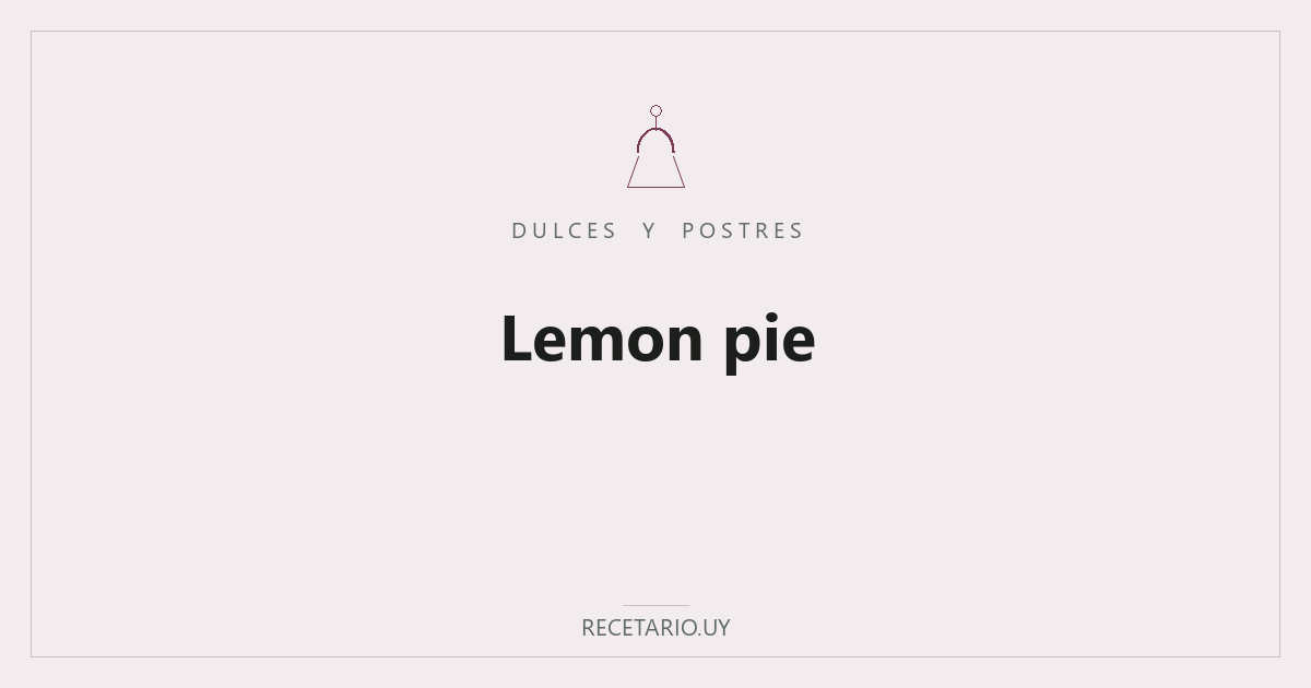Lemon pie