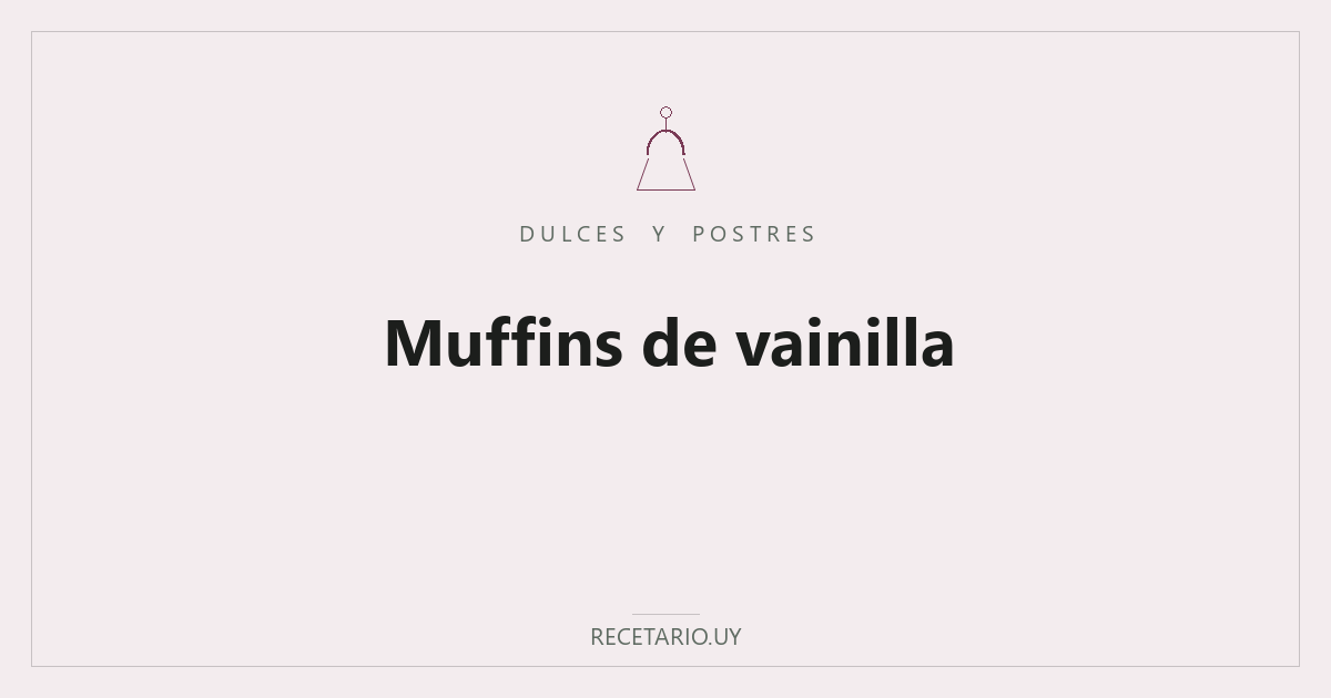 Muffins de vainilla