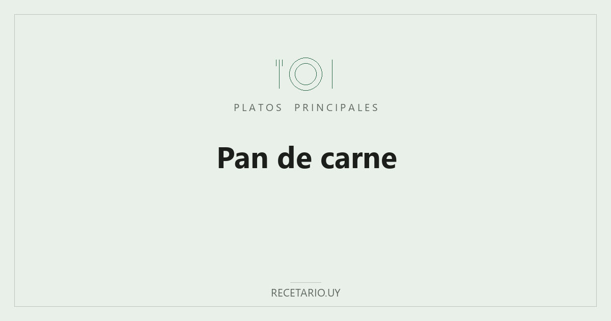 Pan de carne