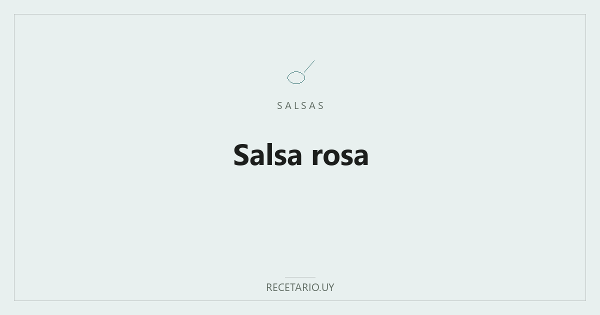 Salsa rosa — Mayonesa y ketchup combinados en la proporción justa: la salsa de toda la vida para acompañar milanesas, papas fritas o sándwiches.
