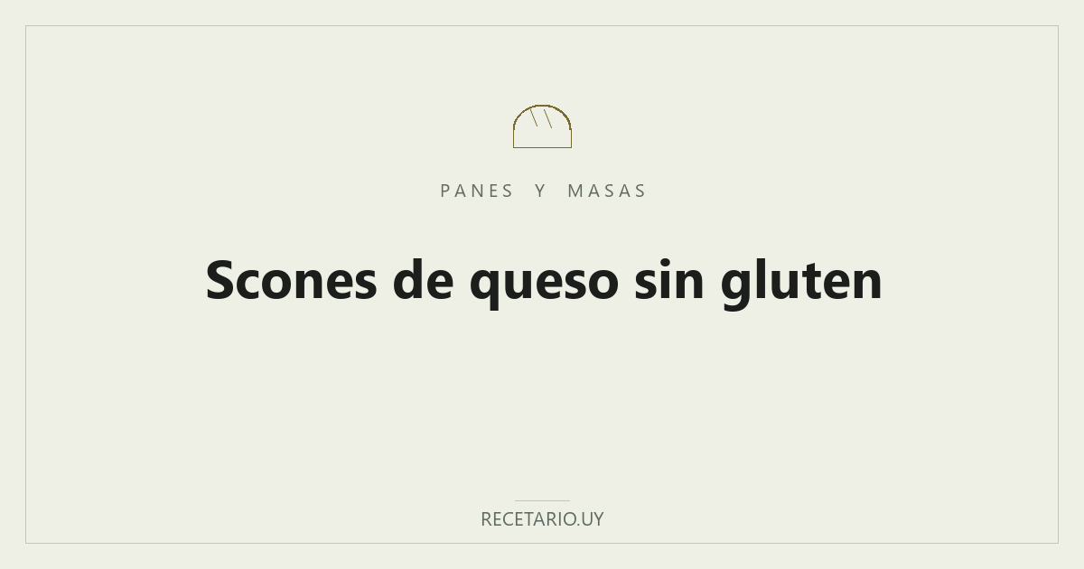 Scones de queso sin gluten