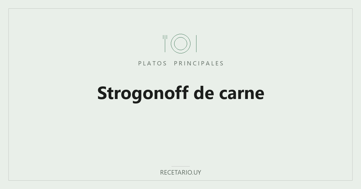 Strogonoff de carne