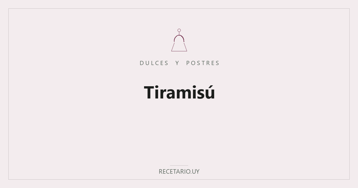 Tiramisú