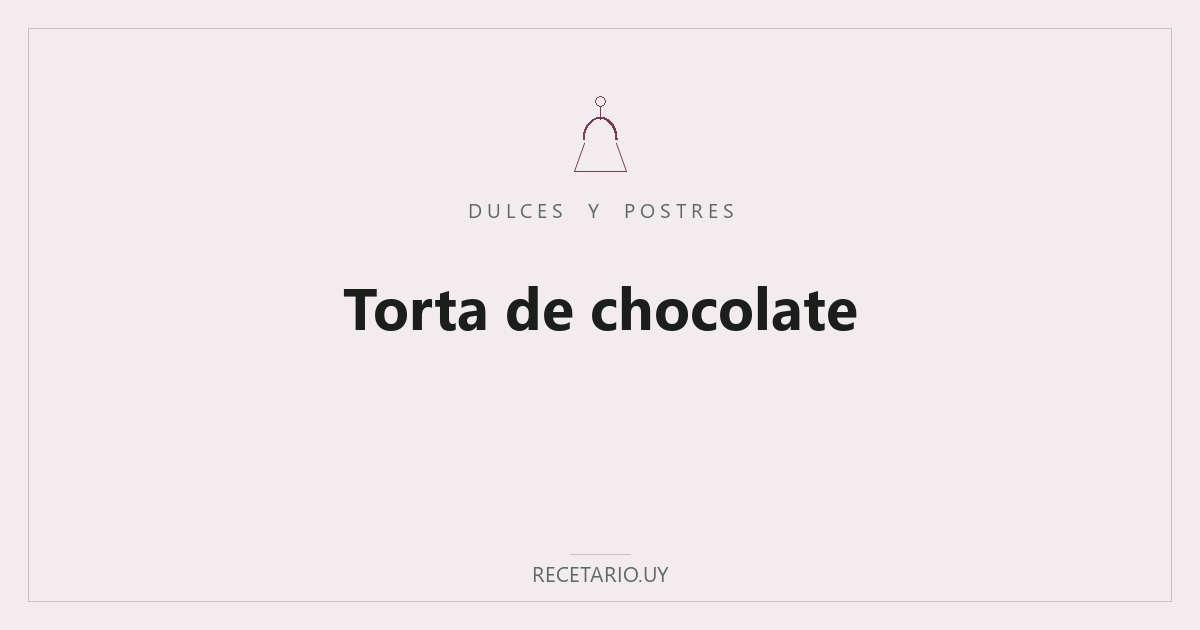 Torta de chocolate
