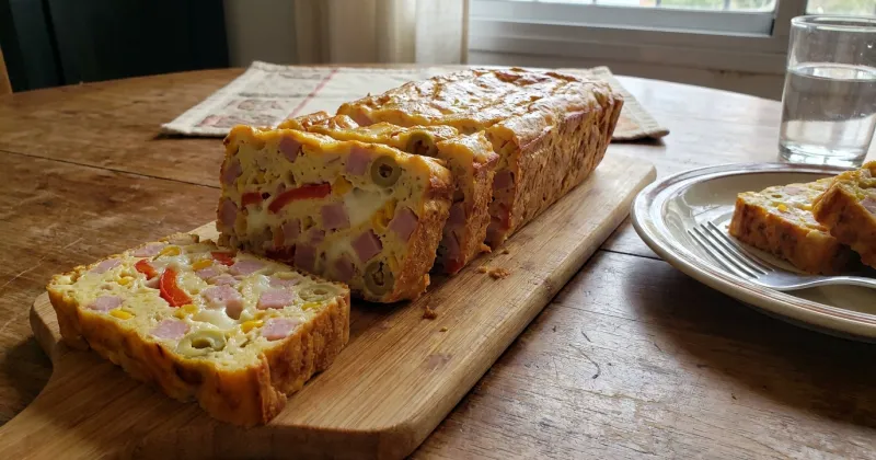 Torta de fiambre licuada — La torta salada uruguaya de las fiestas: masa licuada con jamón, queso y verduras, horneada como un budín.
