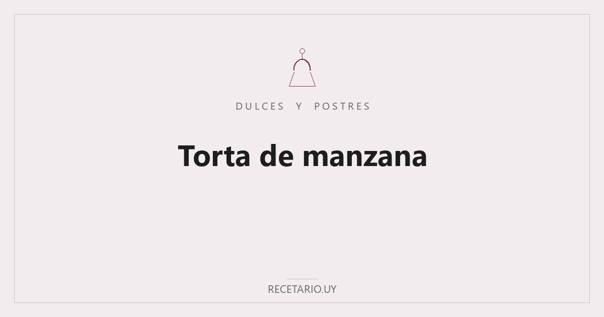 Torta de manzana