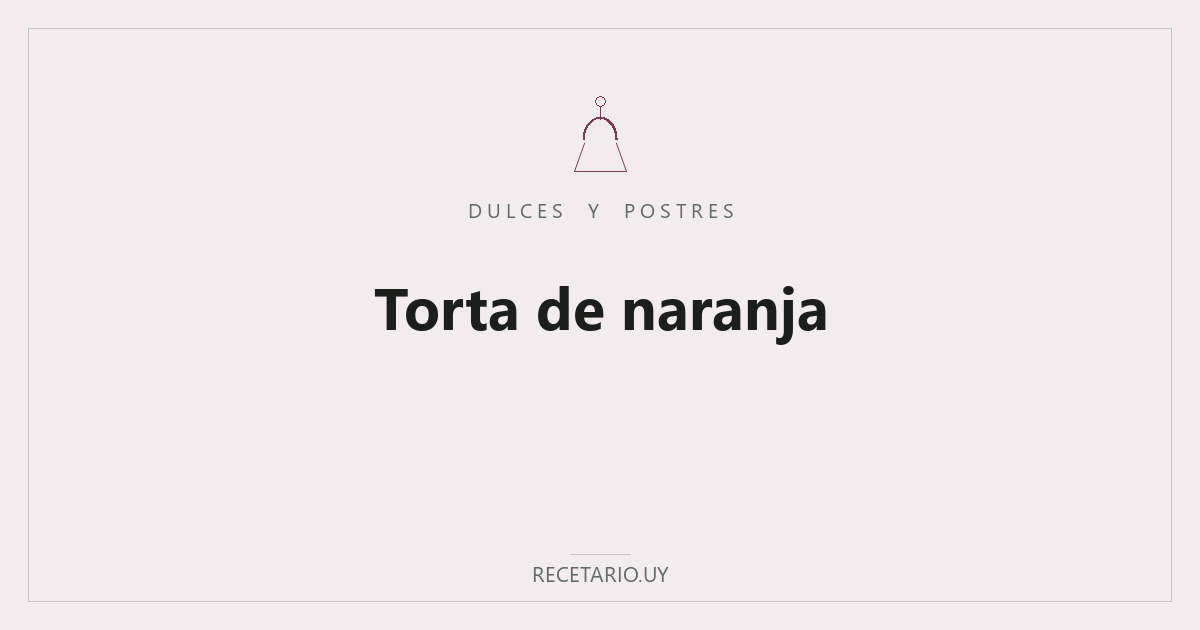Torta de naranja