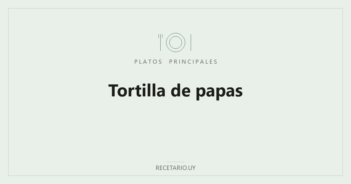 Tortilla de papas